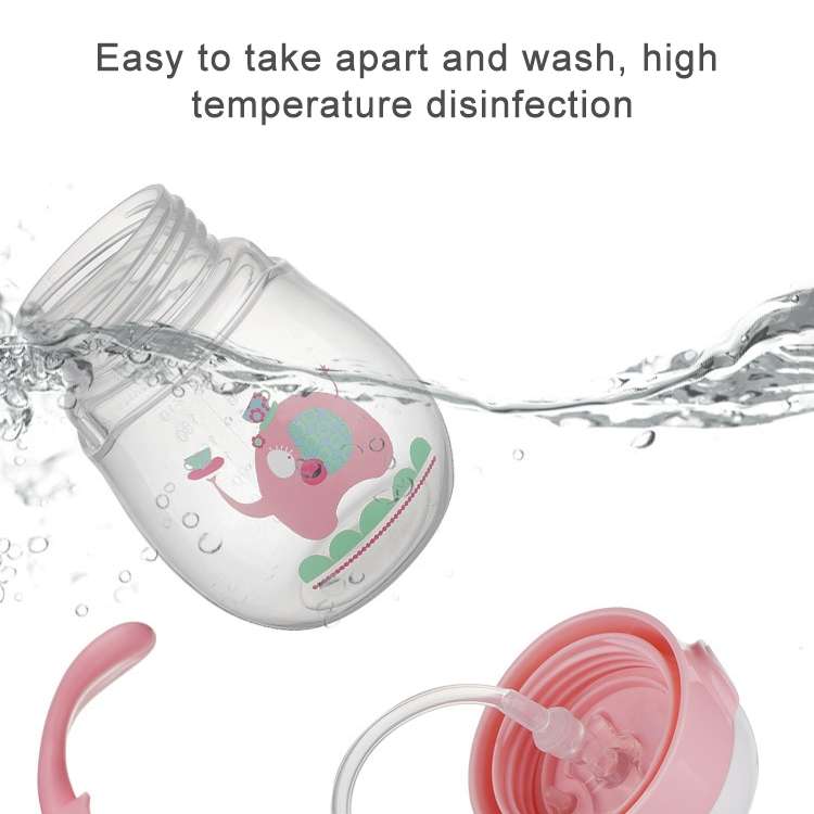 Infant Toddler Drink Cup Child Plastic Leakproof Cartoon Straw Cup With Handle Gravity Ball, Size:27