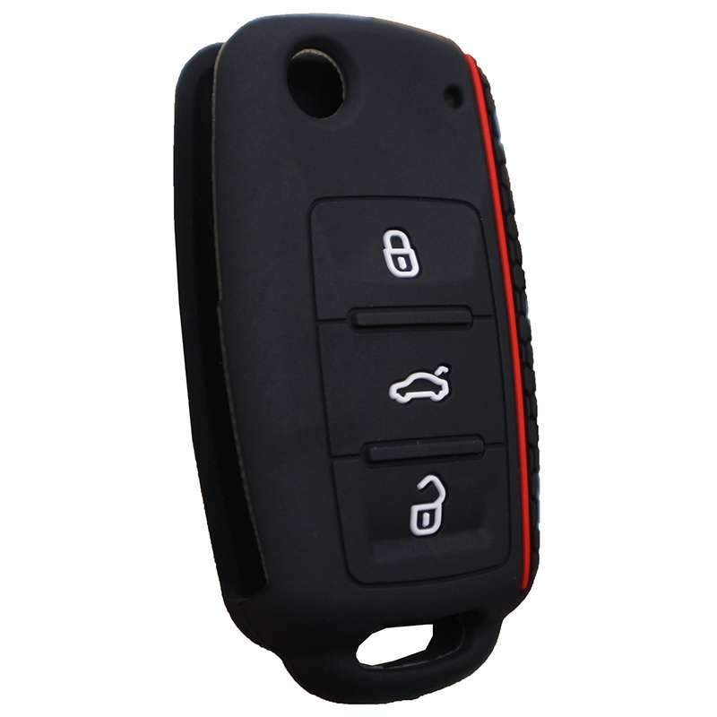 Do not Touch My Key Style Silicone Car Key Cover for Volkswagen Jetta Polo Passat Skoda Tiguan Golf(