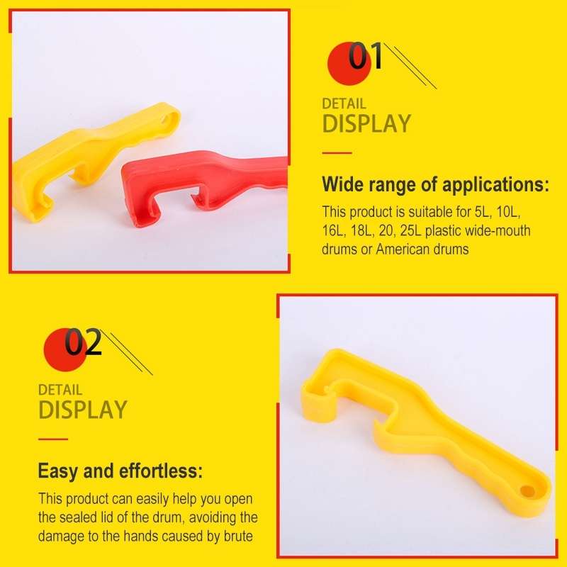10 PCS Waterproof ABS Bucket Opener Thicken Paint Bucket Open Cover Wrench Tool, Random Color Deliv