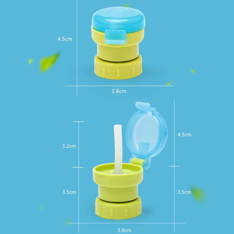 Children Portable Bottled Drinks Anti-overflow Anti-squash Replacement Straw Cap(Red)