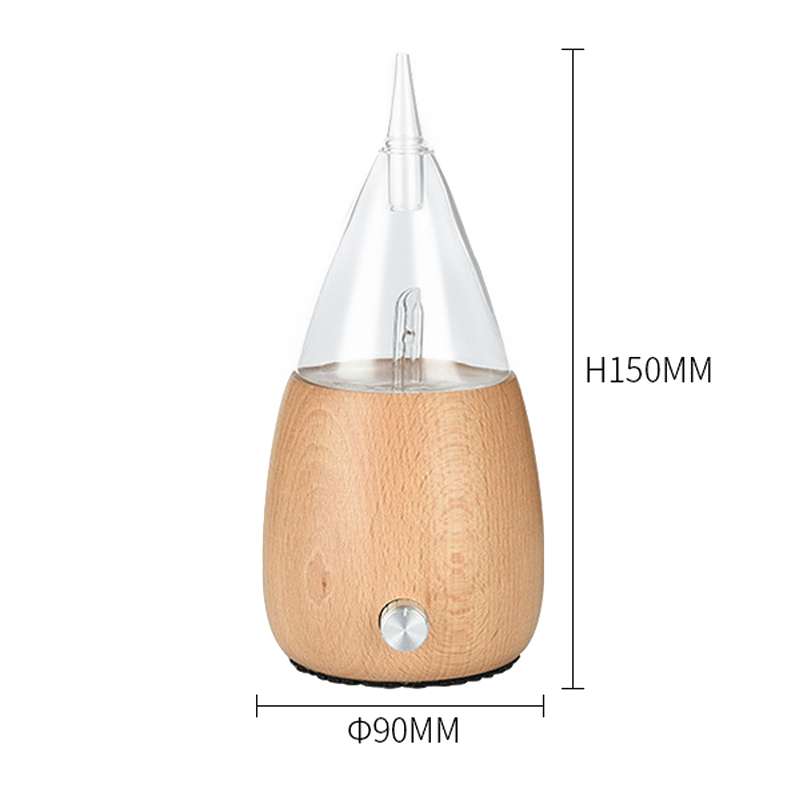 Waterless Diffuser Essential Oil Spray Wood Glass Aromatherapy Air Humidifier, Plug Type:EU Plug(Lig