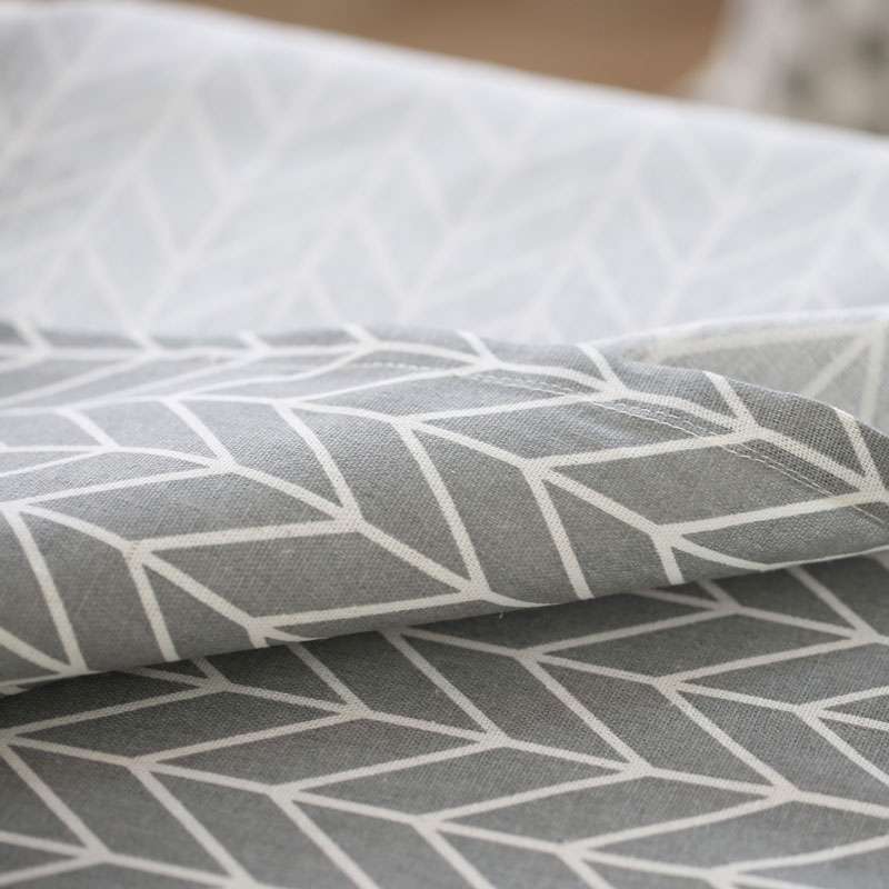 Literary Fresh Geometric Cotton Linen Tablecloth Gray Arrow Rectangular Coffee Table Cloth Desk Clot