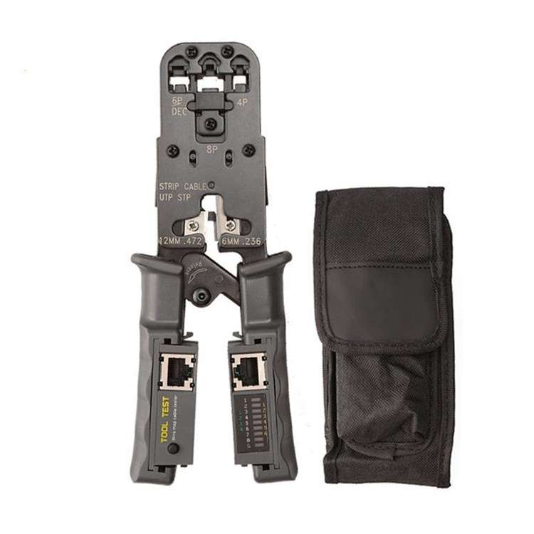 Multifunctional 4P8P6P Three-purpose Tester Ratchet Type Network Tool Squeeze Crimping Wire Network