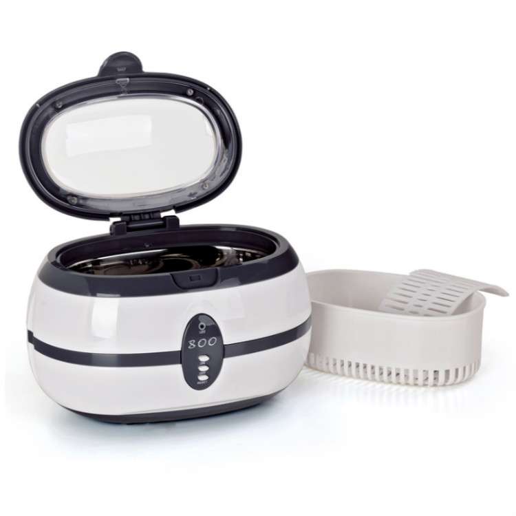 VGT-800 600ml Low Noise Vacuum Cleaner Ultrasonic Cleaner with SUS304 Tank for Home Jewelry Eyeglass