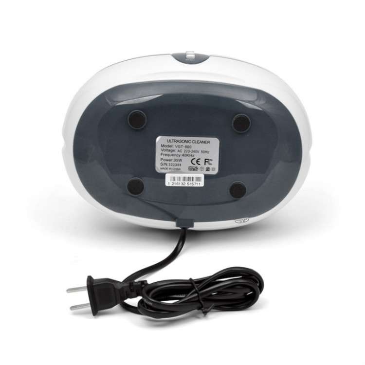VGT-800 600ml Low Noise Vacuum Cleaner Ultrasonic Cleaner with SUS304 Tank for Home Jewelry Eyeglass