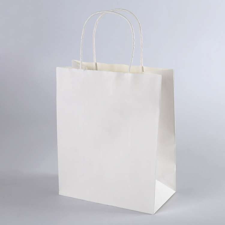 10 PCS Elegant Kraft Paper Bag With Handles for Wedding/Birthday Party/Jewelry/Clothes, Size:22x27x1