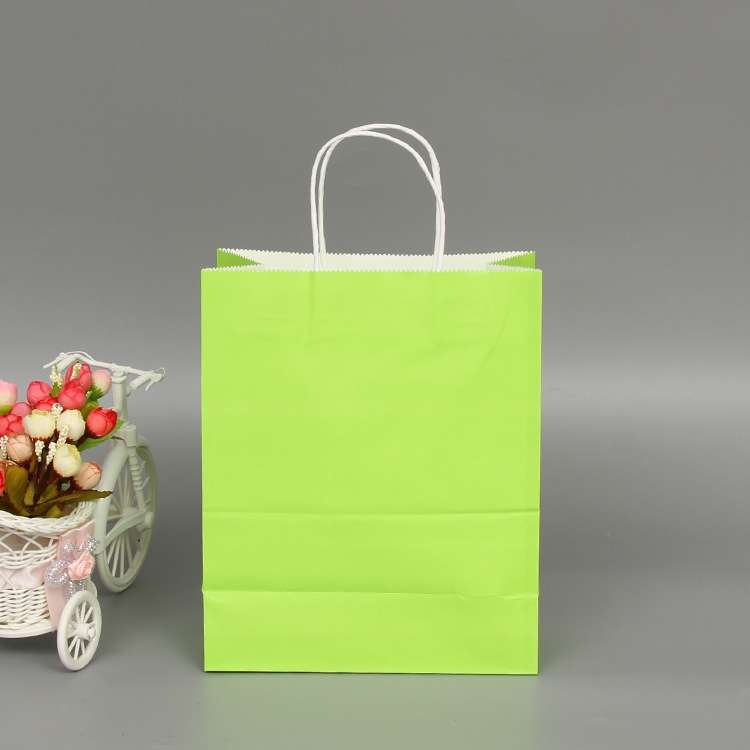 10 PCS Elegant Kraft Paper Bag With Handles for Wedding/Birthday Party/Jewelry/Clothes, Size:12x15x6