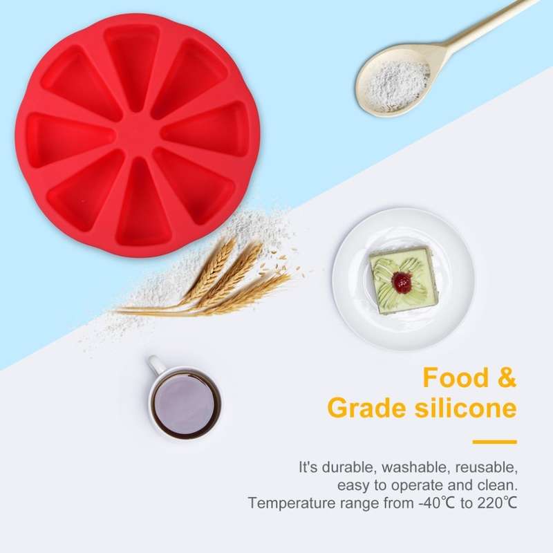 DIY Silicone Eight-point Triangle Mould Silicone Cake Mold Baking Tool, Random Color Delivery