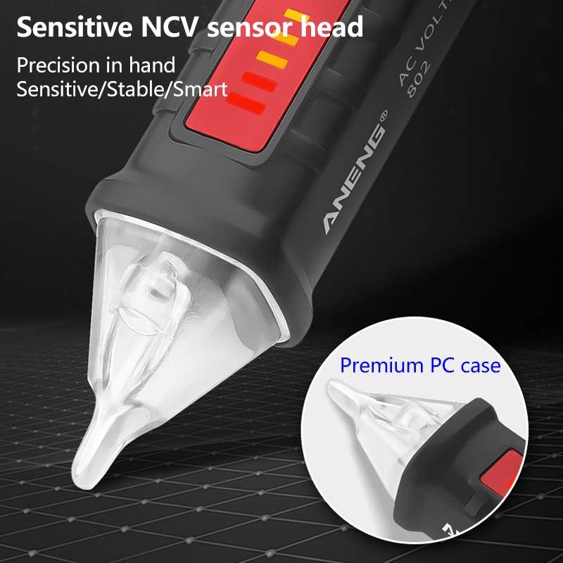 ANENG Non-contact Smart Electric Pen Home Induction Sound And Light Alarm Electric Pen(Red)