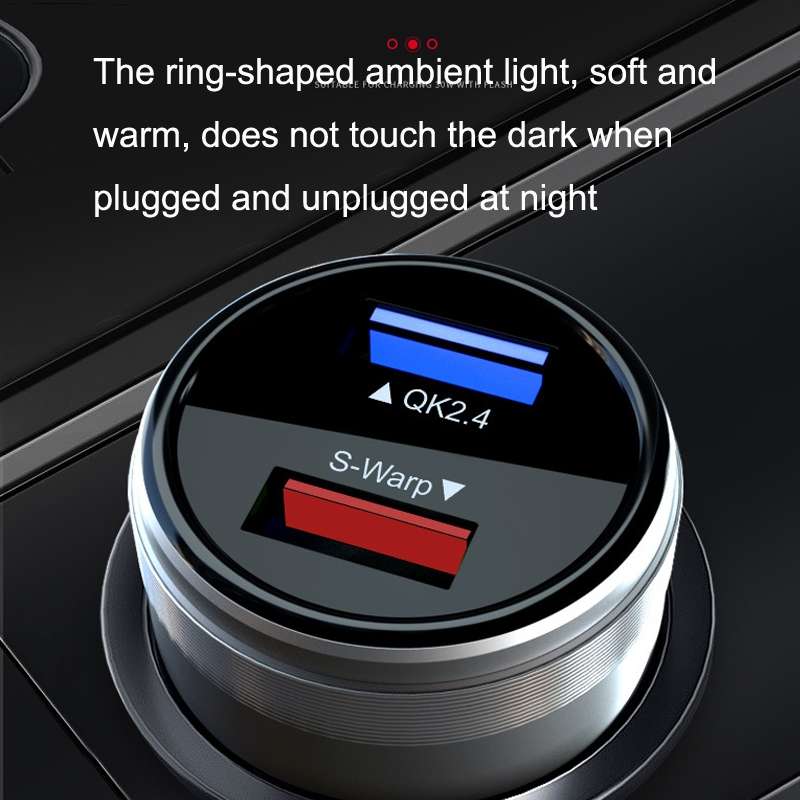 QIAKEY GX789 Dual USB Fast Charge Car Charger(Red)