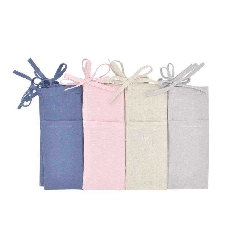 Crib Storage Hanging Bag Diaper Wrap Molar Toy Storage Bag(Light Gray)
