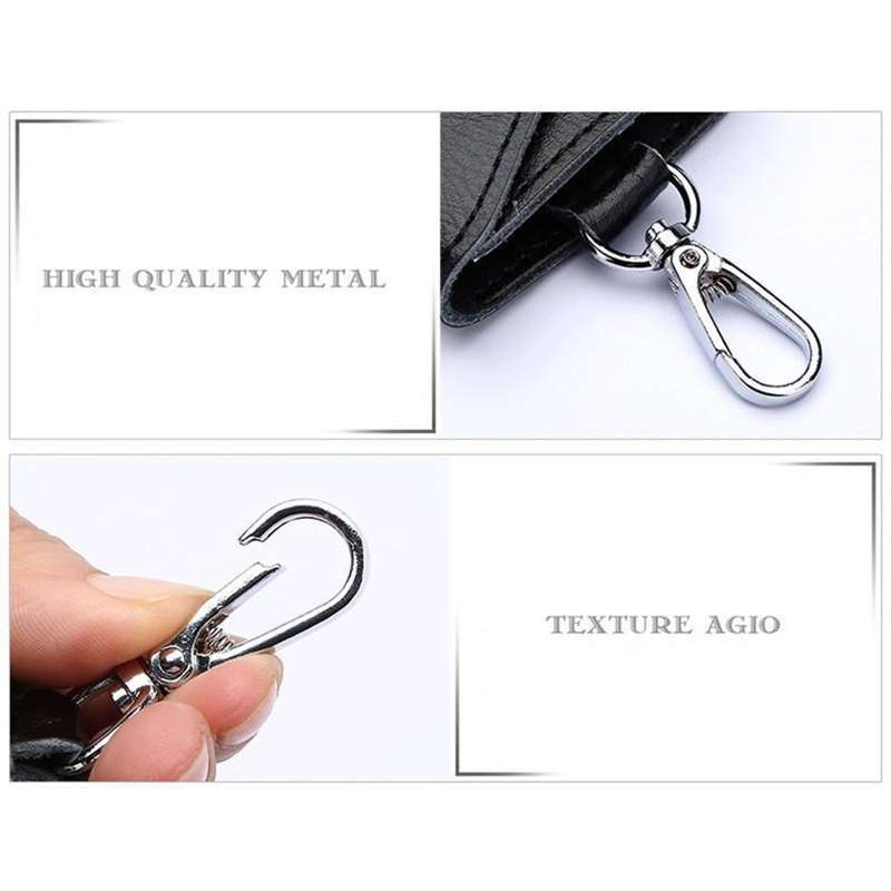 Multifunctional Litchi Texture Leather Keychain Bag Car Key Bag(Coffee)