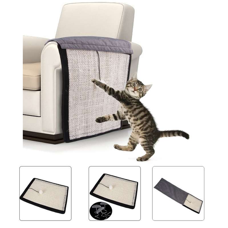 Natural sisal pet cat scratch board cat scratch pad sofa protector(Beige Handrail Pad)