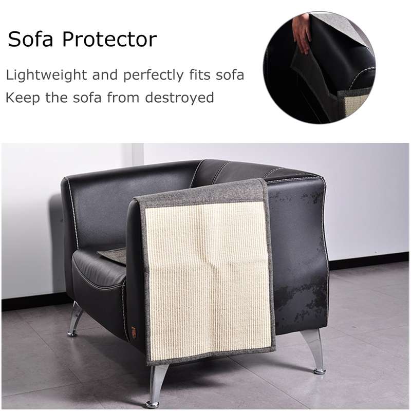 Natural sisal pet cat scratch board cat scratch pad sofa protector(Beige Handrail Pad)