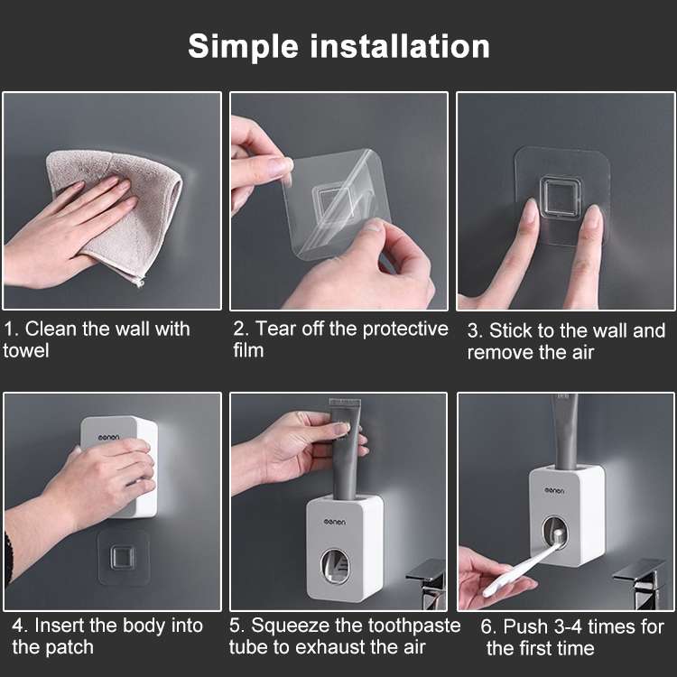MENON Toothbrush Holder Automatic Toothpaste Squeezers Home Bathroom Set Toothpaste Dispenser Bathro