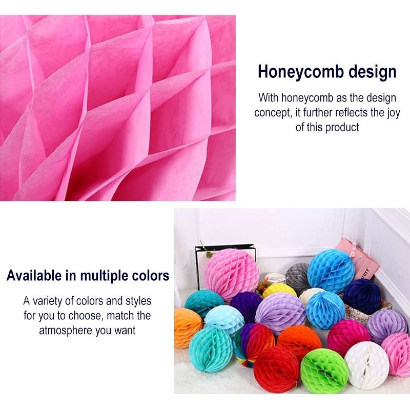 2 PCS Wedding Room Decoration Festive Mall Decoration Paper Honeycomb Ball Lantern, Size:8 inches 20