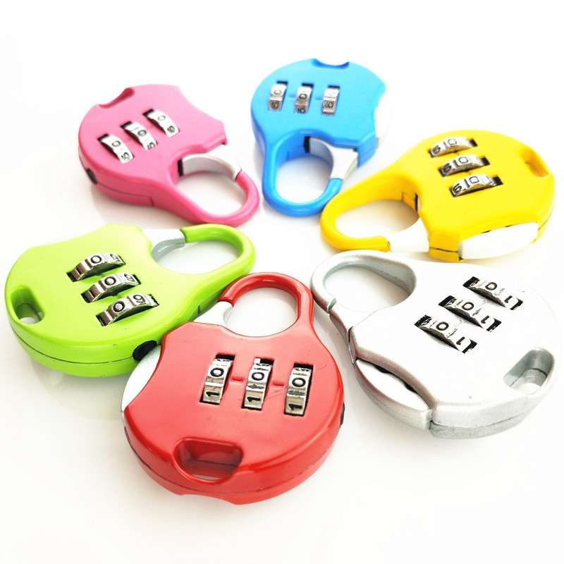 2 PCS Mini Password Small Padlock Luggage Lock Digital Password Lock(Pink)