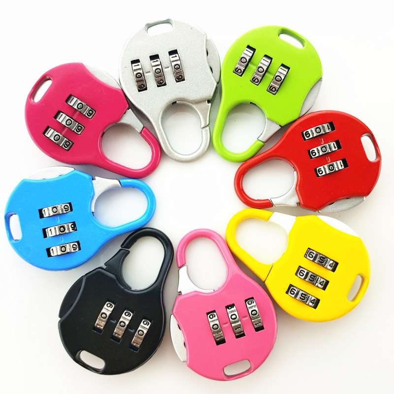 2 PCS Mini Password Small Padlock Luggage Lock Digital Password Lock(Pink)