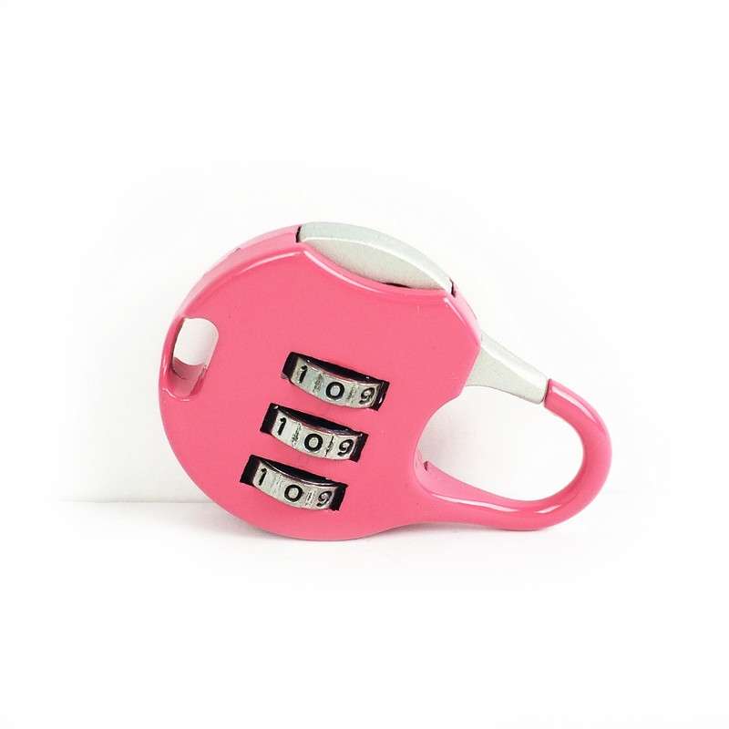 2 PCS Mini Password Small Padlock Luggage Lock Digital Password Lock(Pink)