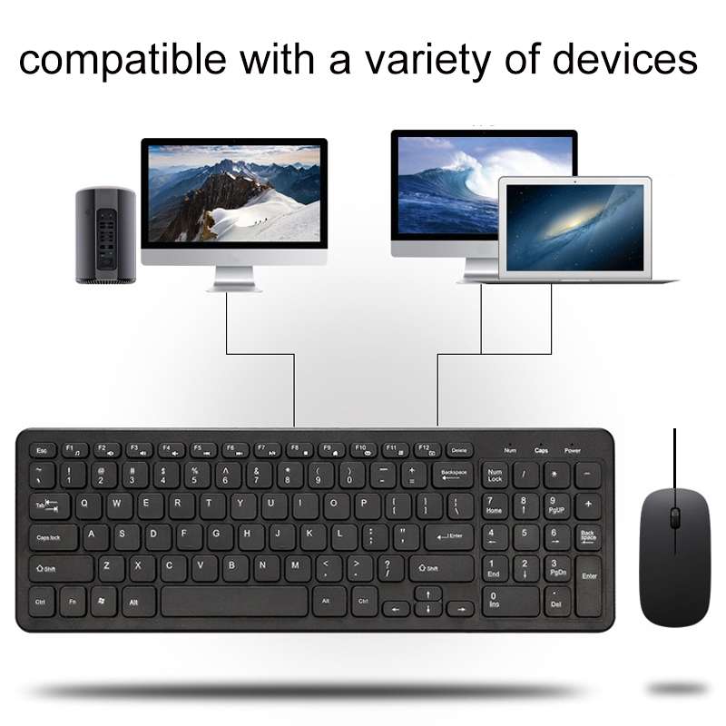 MLD-568 Office Gaming Wire Mouse Keyboard Set, Cable Length: 1.25m(Black)