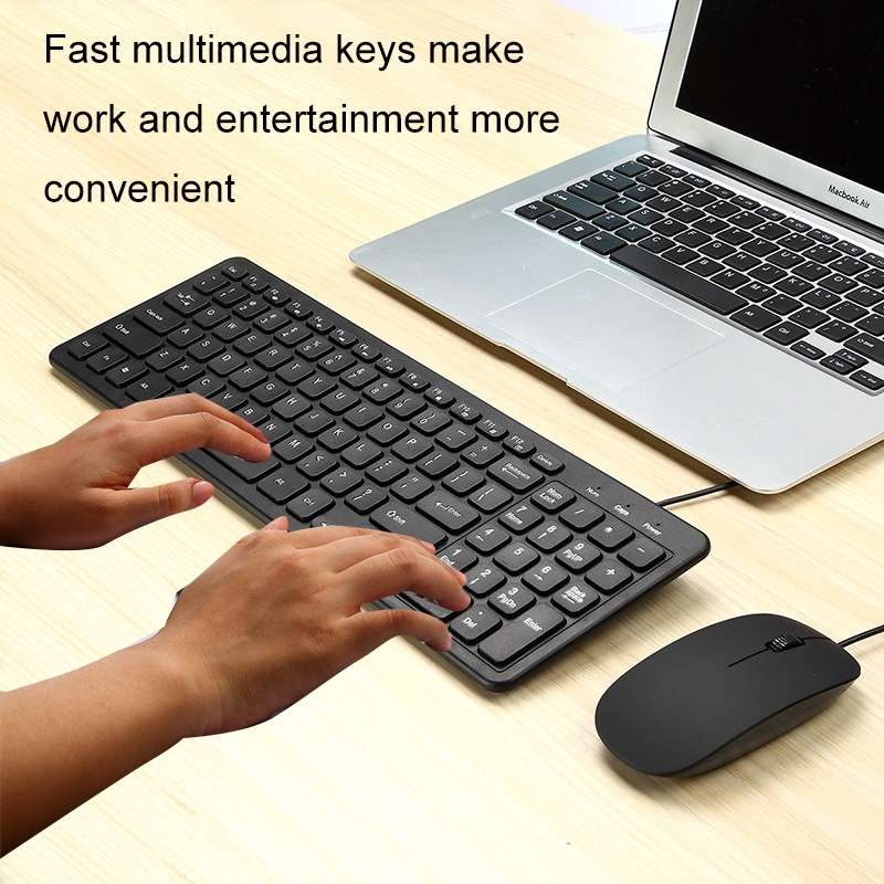 MLD-568 Office Gaming Wire Mouse Keyboard Set, Cable Length: 1.25m(Black)