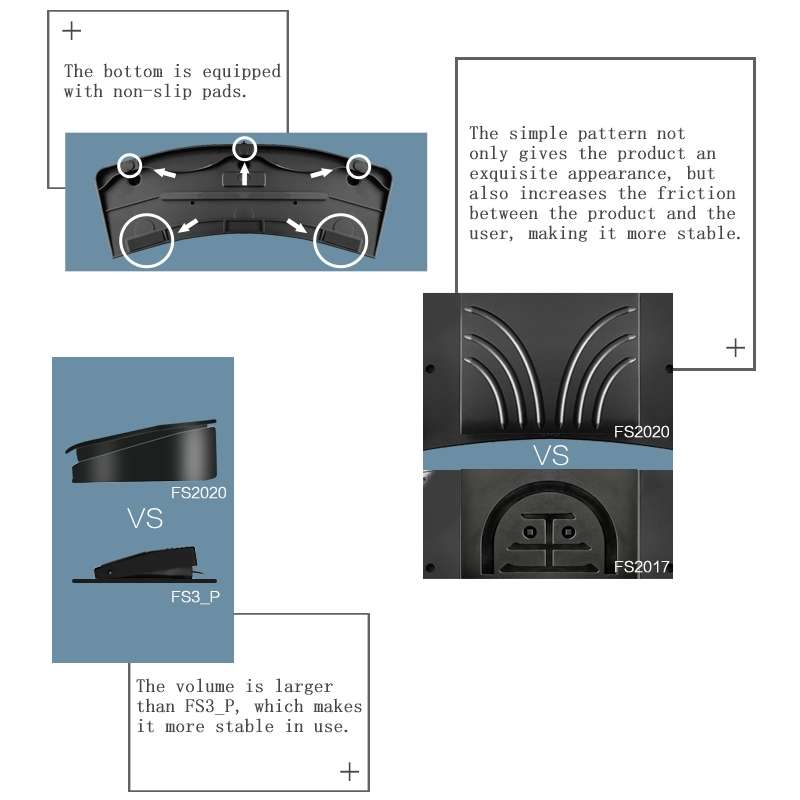 FS2020TU CF Foot Switch Foot Pedal Keyboard Control Mouse Game Combo Pedal(Photoelectric Mute)