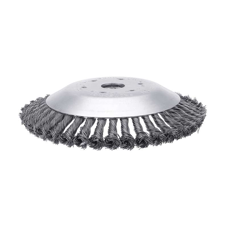 Lawn Mower Twisted Grass Wheel Steel Wire Grass Head Weeding Tray, Size:6 Inches