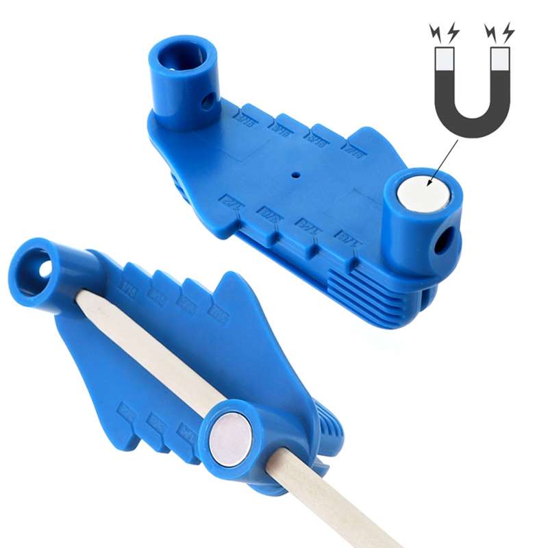 Multifunctional Scriber Woodworking Tools, Style:Scribe Blue (Including 2 Pencils)