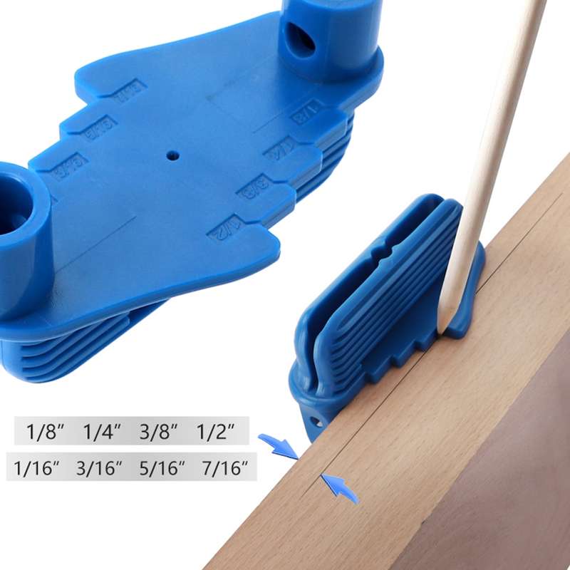 Multifunctional Scriber Woodworking Tools, Style:Scribe Gray (Including 2 Pencils