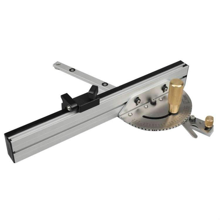 Woodworking Pusher Slide Ruler Woodworking Table Saw Measuring Tool, Style:Copper Handle + Tenon + L
