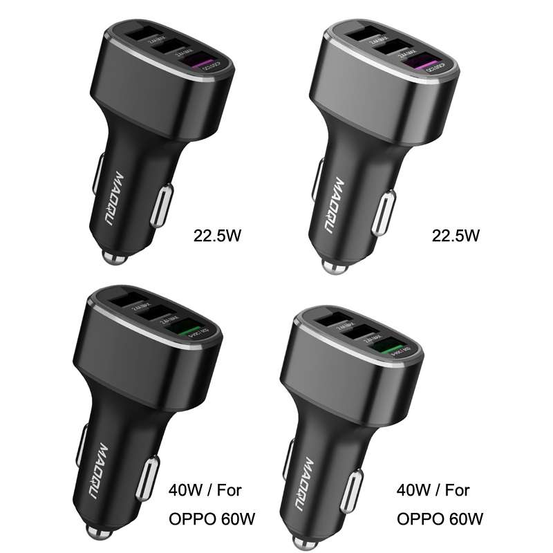 QIAKEY GT780 3 USB Ports Fast Charge Car Charger(Gray)