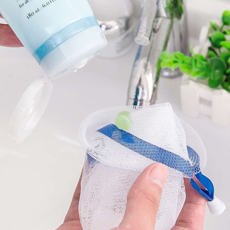5 PCS Hanging Bag Cleaning Foam Cleanser Handmade Soap Bubble Net, Random Color Delivery