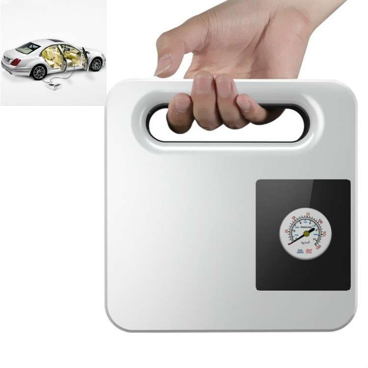 12V Car Air Pump Car Portable Tire Electric Pump, Style:Mechanical Version (White)