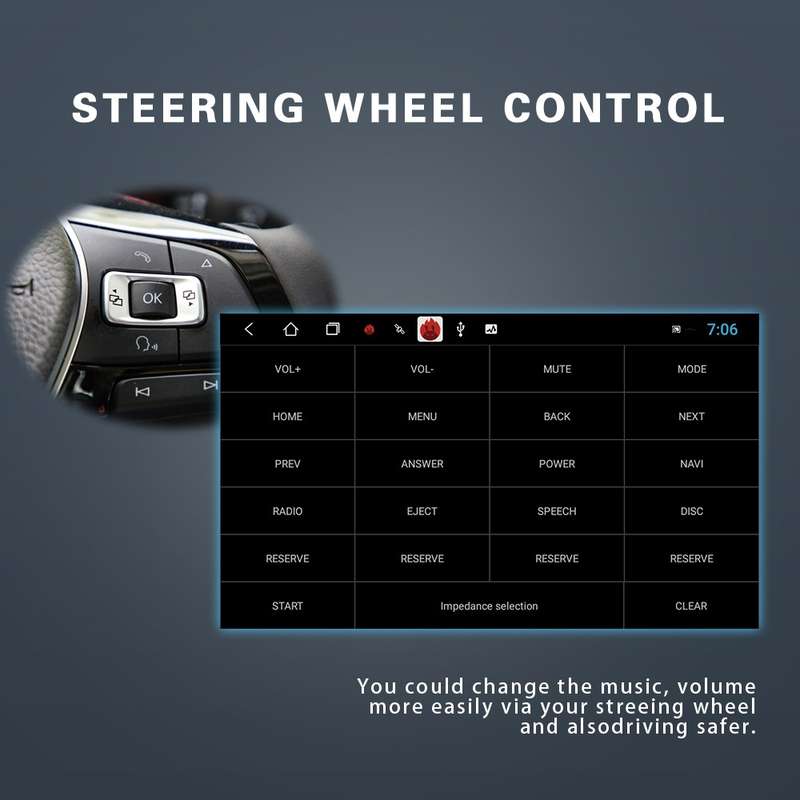 For Volkswagen Q3300KT 7-inch 1+16G Car Multimedia Player Navigation Bluetooth Reversing Integrated