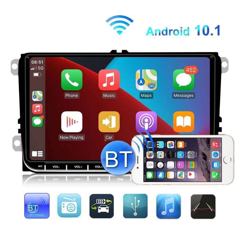 A3041 For Volkswagen 2+64G 9-inch Central Control Large Screen With Carplay Car Android10.0 Navigato