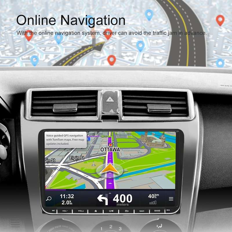A3041 For Volkswagen 2+64G 9-inch Central Control Large Screen With Carplay Car Android10.0 Navigato