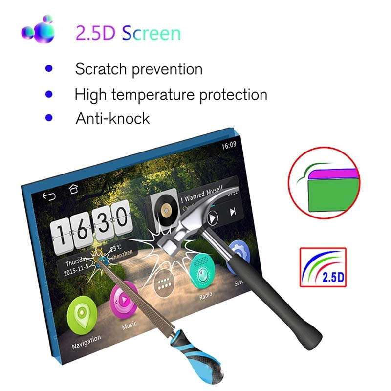 A2222KT 7 Inch Android Navigation WiFi Version 2+64G GPS Bluetooth 2.5D Screen Car Central Control M