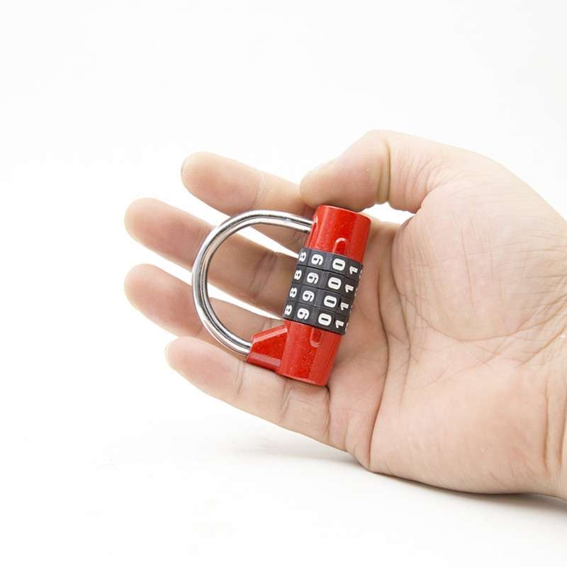 4 Digit Combination Locks Door And Window Padlock U-Shaped Combination Lock for Toolbox(Blue)