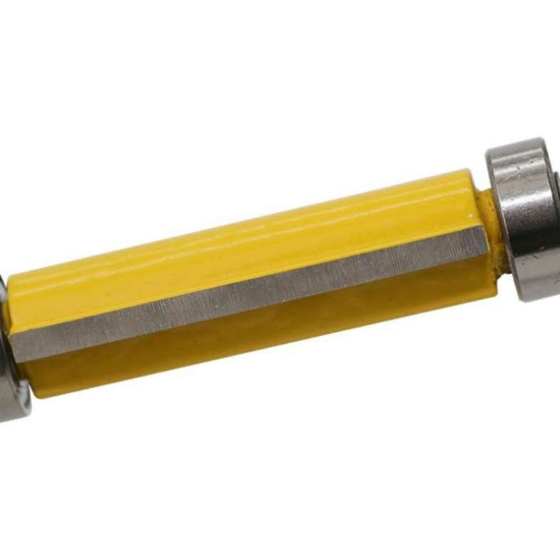Double Bearing Trimming Knife Woodworking Milling Cutter, Style:1/4x1/2x25cm Black