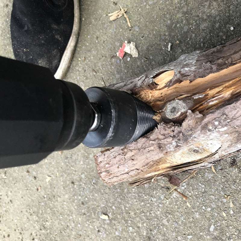 Dual-Purpose Firewood Splitting Tool, Style:Hexagon Shank Electric Hammer Drill