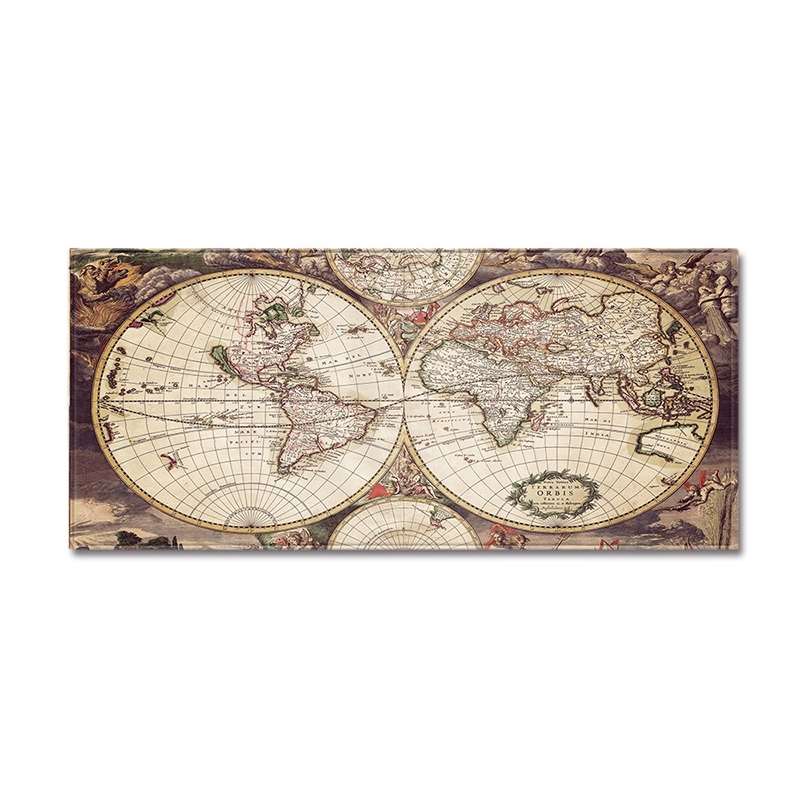World Map Carpets Rug Bedroom Kids Baby Play Crawling Mat Memory Foam Area Rugs Carpet, Size:40x60cm