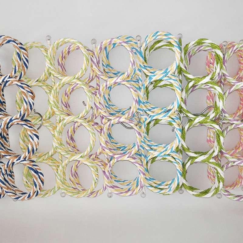 Multi-functional Foldable 28-ring Scarf Stand Random Color Delivery(Colorful)