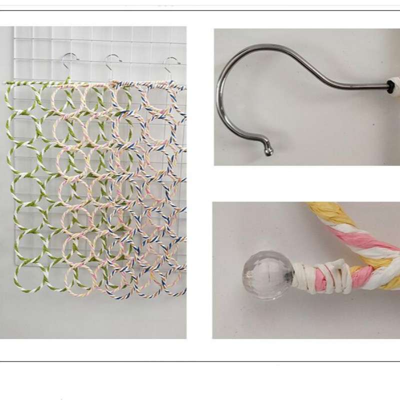 Multi-functional Foldable 28-ring Scarf Stand Random Color Delivery(Colorful)