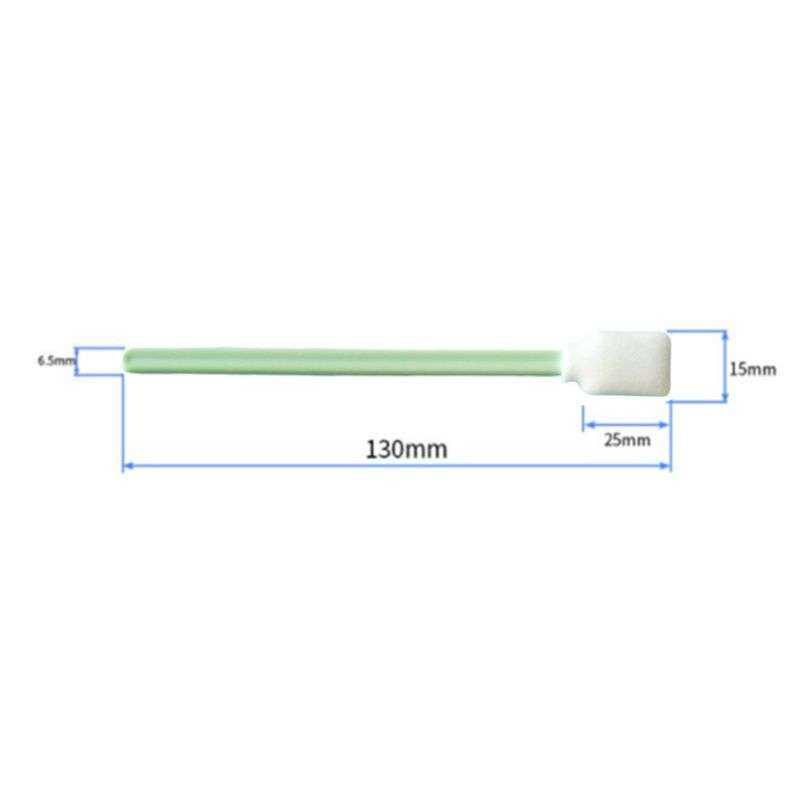 100 Sticks Inkjet Sponge Flat Head Cleaning Wipe Industrial Rod, Size:13cm(5 inch Clean Cloth Head)