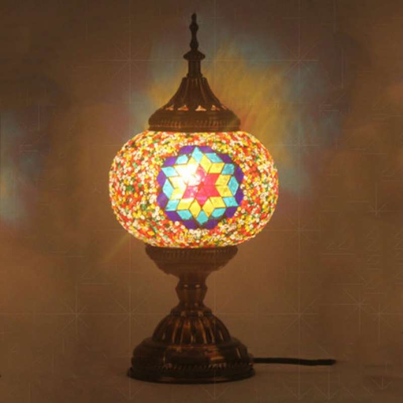 Bedroom Study Romantic Style Mosaic Decorative Table Lamp, Plug Type:US Plug(FX-1503)
