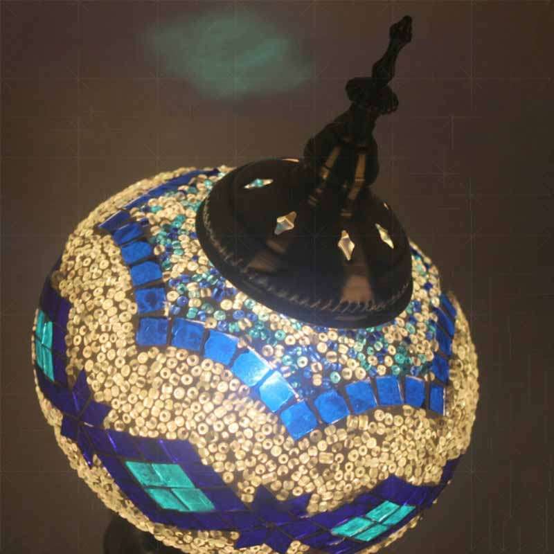 Bedroom Study Romantic Style Mosaic Decorative Table Lamp, Plug Type:UK Plug(FX-1502)