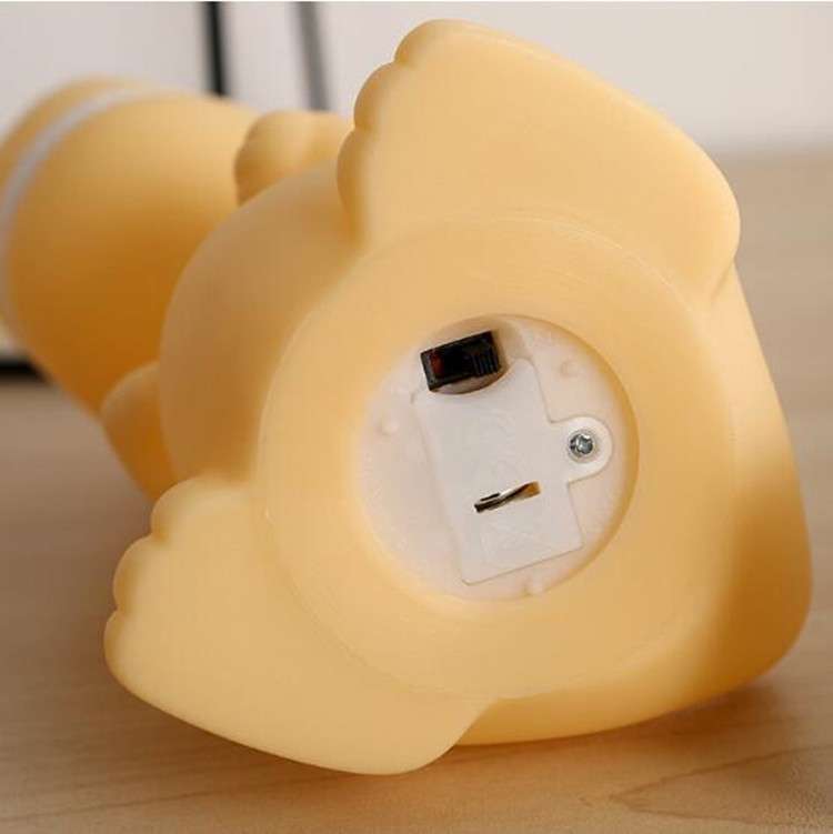 3 PCS Eco-friendly Silicone LED Dinosaur Colorful Soft Light Home Electronic Night Light(White)