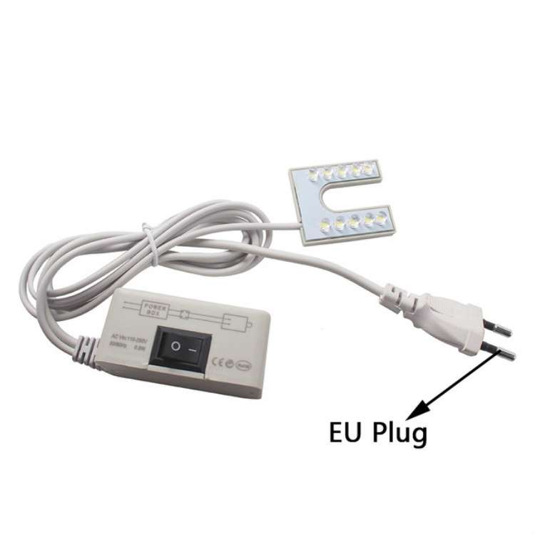 LED Sewing Machine Light U-shaped Bright Magnet Work Energy Saving Light(EU Plug)