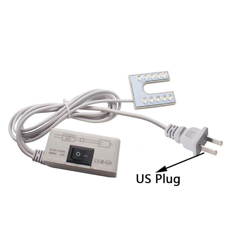 LED Sewing Machine Light U-shaped Bright Magnet Work Energy Saving Light(EU Plug)
