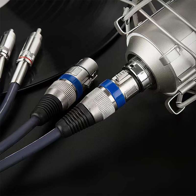 2RCA Male 2XLR Caron Female Speaker Audio Balance Cable, Length:0.5m